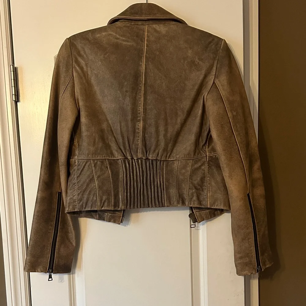 Guess Brown Leather Jacket - Picture 9 of 16